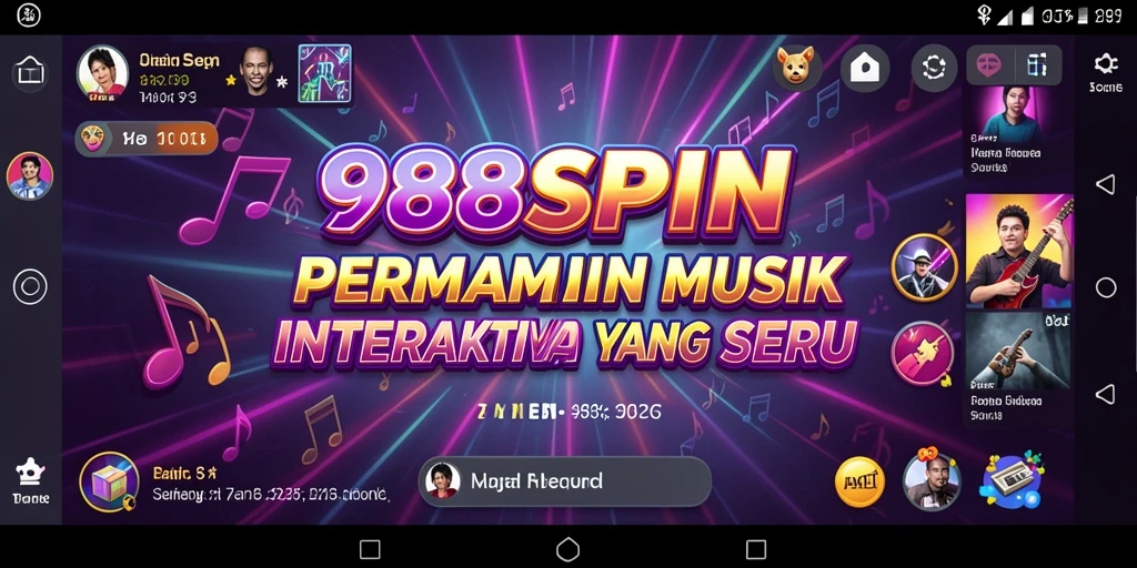 Screenshot gameplay 988SPIN dengan tampilan musik yang menarik.