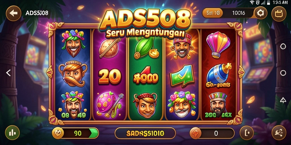 Screenshot gameplay ADS508 menampilkan keseruan bermain Slot.