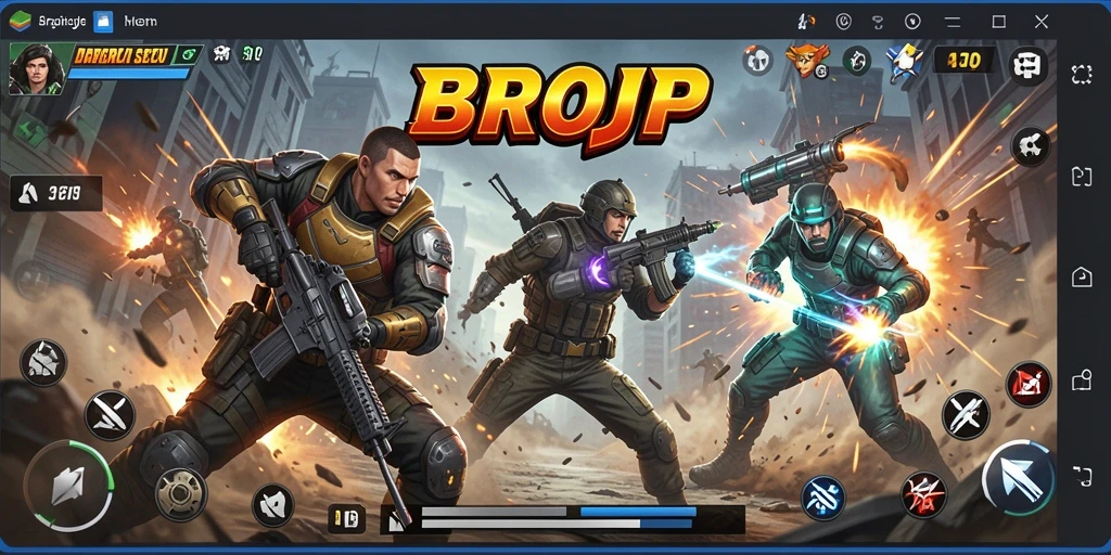 Screenshot gameplay BROJP yang menampilkan aksi mendebarkan.