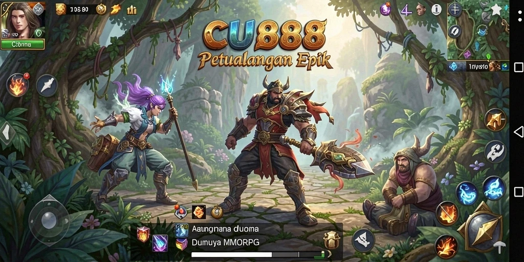 Gameplay fantastis dalam CU888 yang menampilkan petualangan MMORPG.