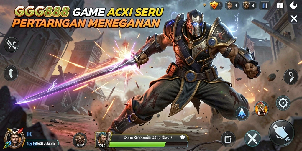 Screenshot GGG888 menunjukkan momen aksi pertarungan yang mendebarkan.