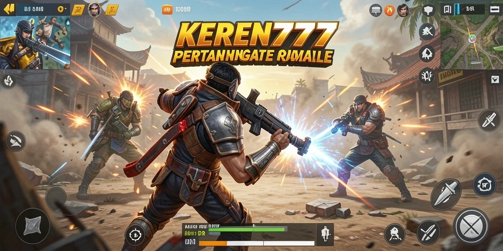 Tampilan gameplay KEREN777 yang menegangkan di medan pertempuran.