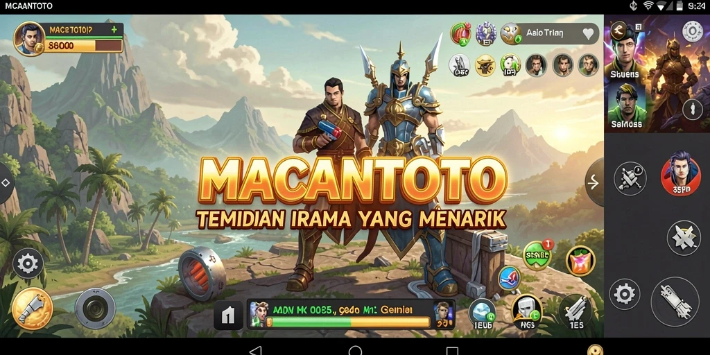 Tampilan gameplay <strong>MACANTOTO</strong> yang penuh warna dan interaktif.