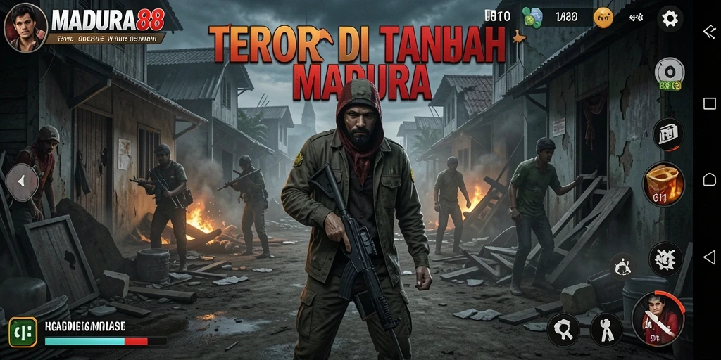 Tampilan gameplay seram dalam MADURA88 penuh dengan ketegangan.