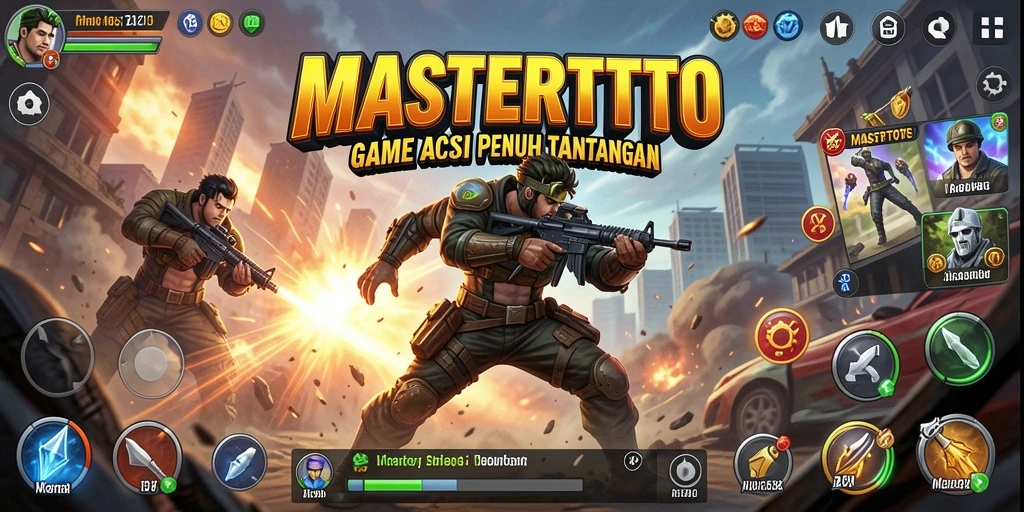 Screenshot MASTERTOTO menampilkan aksi seru dalam pertempuran dramatis.