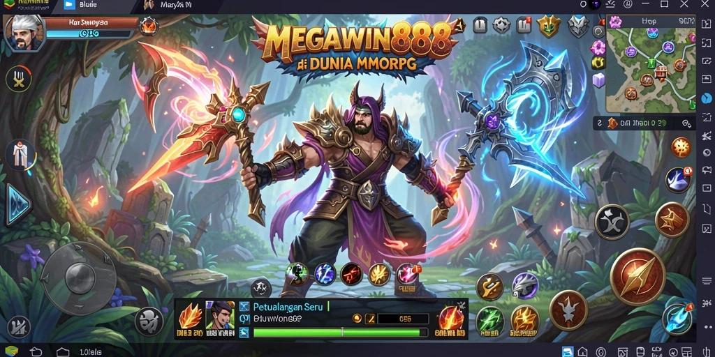Tampilan gameplay menakjubkan dari MEGAWIN888 dengan aksi seru.