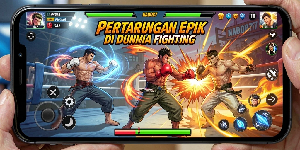Tampilan gameplay NABOB77 yang penuh aksi dan pertarungan seru.