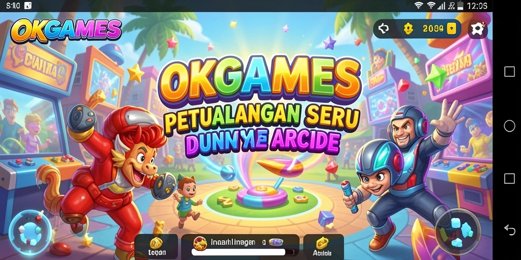 Screenshot dari OKGAMES menunjukkan momen seru dalam gameplay Arcade.