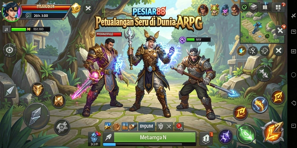 Gameplay mendebarkan dari PESIAR88 di dunia ARPG yang luas.