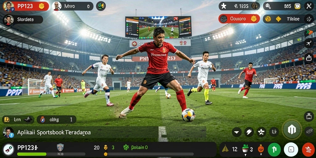 Tampilan gameplay Sportsbook yang menarik dan interaktif di PP123.