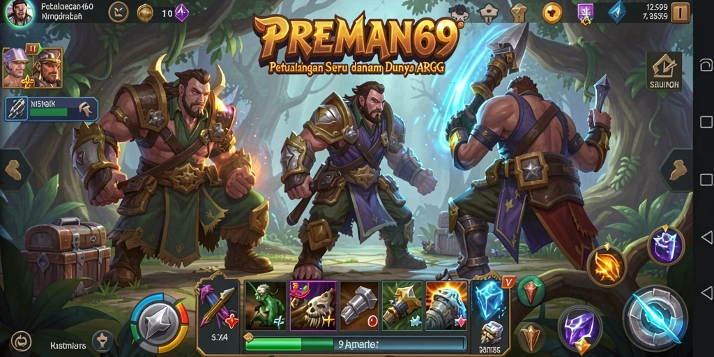 Tampilan petualangan aksi seru dalam PREMAN69