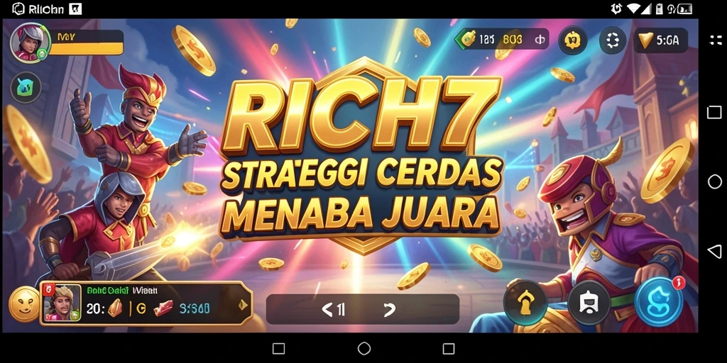 Screenshot menampilkan aksi pertempuran strategis dalam RICH7.