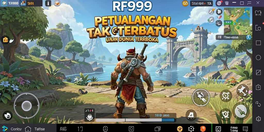 Screenshot gameplay menunjukkan dunia terbuka yang luas dan indah.