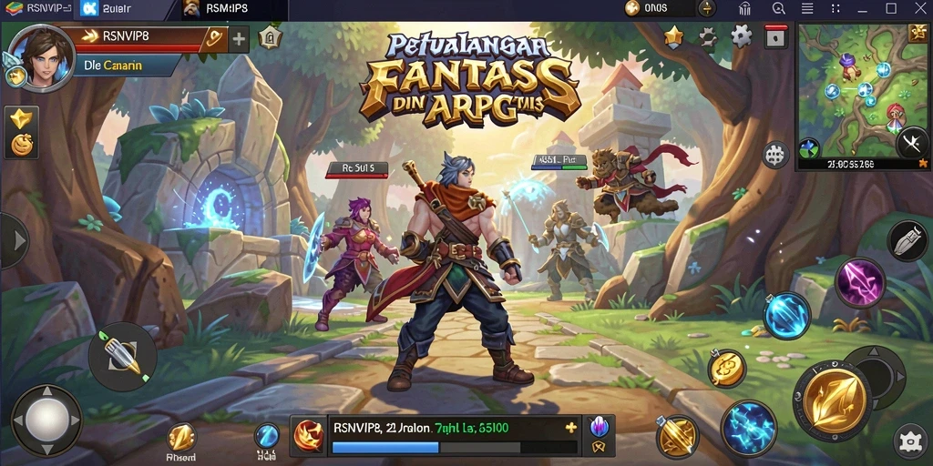 Tampilan aksi menakjubkan dalam game ARPG RSNVIP8.