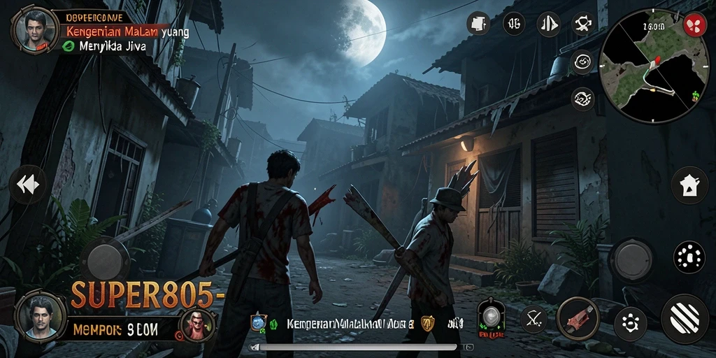 Gameplay menyeramkan dengan grafis menakutkan di SUPER805.