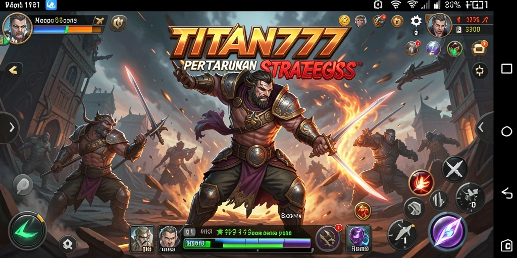 Tampilan gameplay seru dari TITAN777 yang penuh strategi.