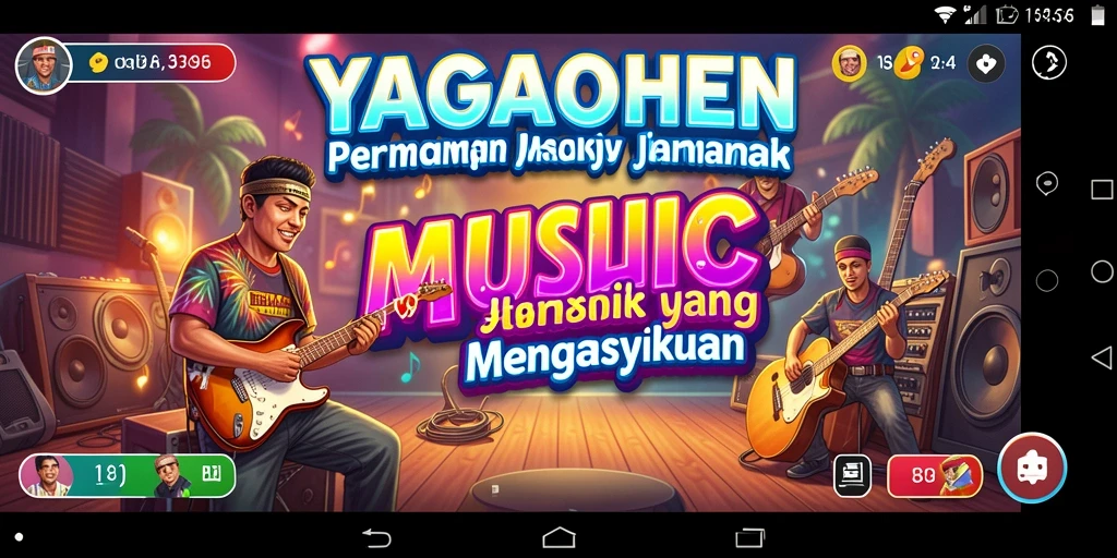Screenshot gameplay YAGAOHEN dengan aksi memukau dari permainan musik.
